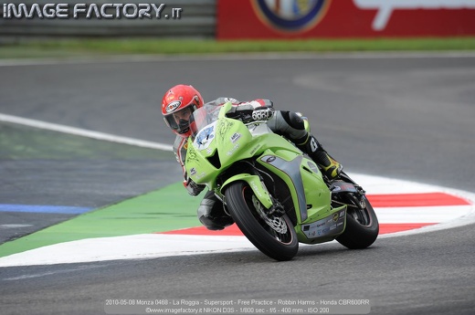 2010-05-08 Monza 0468 - La Roggia - Supersport - Free Practice - Robbin Harms - Honda CBR600RR